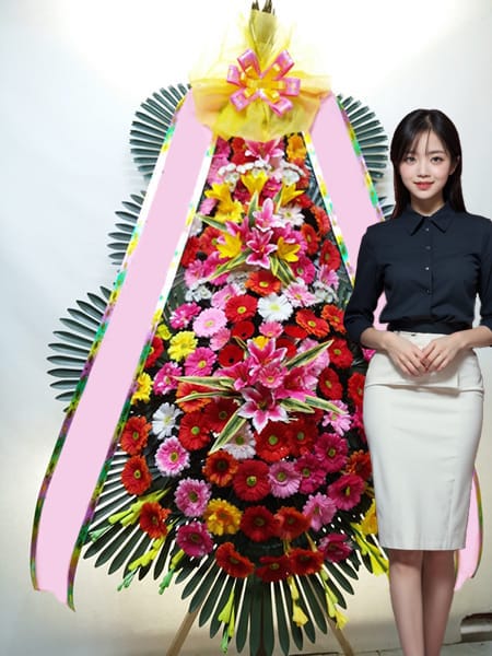 티웨딩홀 3단화환 고급형